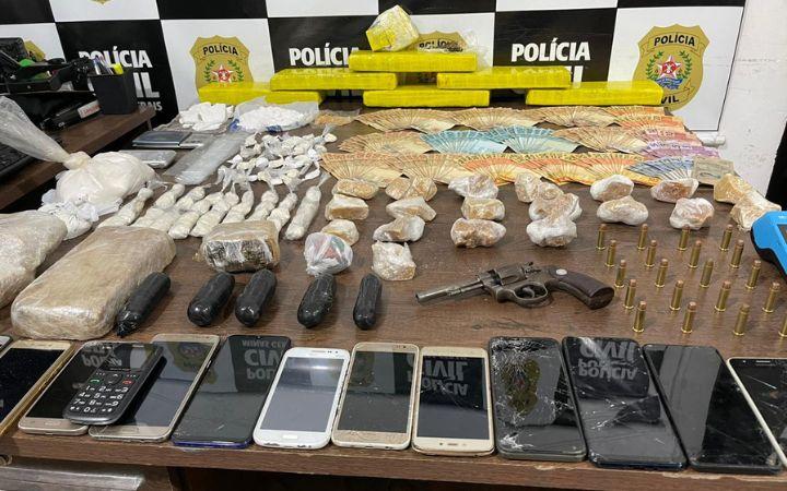 Resultado final da apreensão feita pela Polícia Civil (Divulgação)