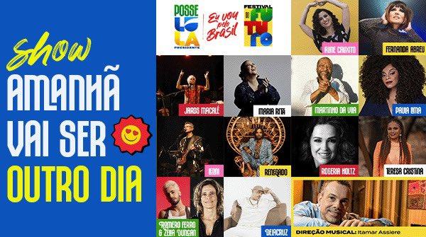 PT promove festival para a posse de Lula no dia 1º de janeiro de 2023 (Reprodução Twitter)