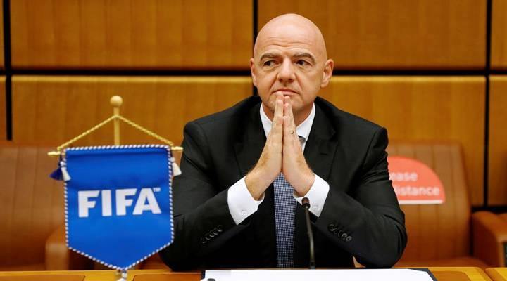 Infantino  (FOTO), chegará a Santos junto com o presidente da Conmebol, Alejandro Dominguez, e da CBF, Ednaldo Rodrigues. (Foto/Leonhard Foeger/FIFA/Agencia Brasil)