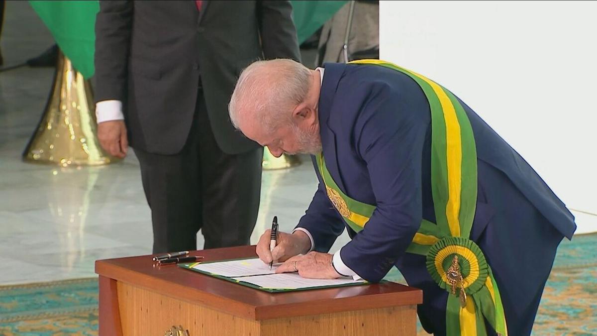 Lula foi empossado ontem, em rito tradicional no Congresso Nacional (Foto/Rodrigo Stuckert)