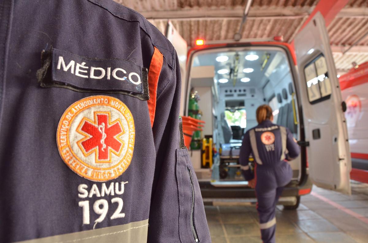A motociclista foi socorrida pelo Samu (Foto/Ilustrativa)