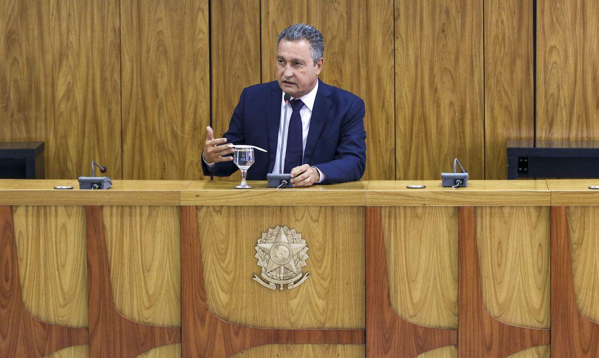 Ministro-chefe da Casa Civil, Rui Costa, concedeu uma entrevista coletiva  (Foto/Fabio Rodrigues-Pozzebom/Agência Brasil)