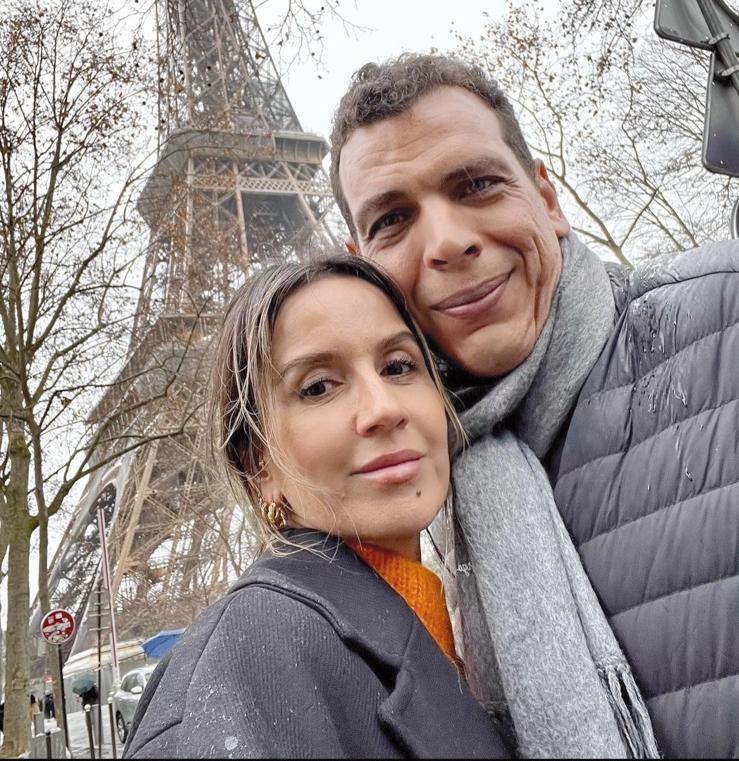 Quem também cruzou o Atlântico são Luciana e Lucas Nabut, celebrando o amor em Paris&nbsp;