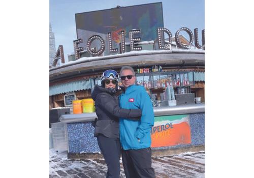 André Detoni e Andréia Di Sicco passam temporada em chique estação de esqui na França (Foto/Arquivo Pessoal)