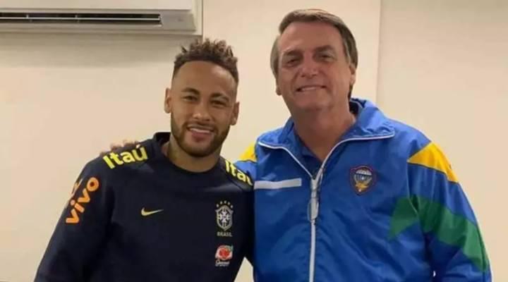 A relação entre Neymar e o ex-presidente Jair Bolsonaro é antiga; o jogador declarou apoio durante sua campanha à reeleição nas redes sociais (Foto/Redes Sociais)