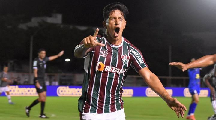 Com 44 gols marcados na temporada 2022, Germán Cano atraiu boa parte dos olhares dos torcedores que estiveram no jogo  (Foto/Twitter Oficial do Fluminense)