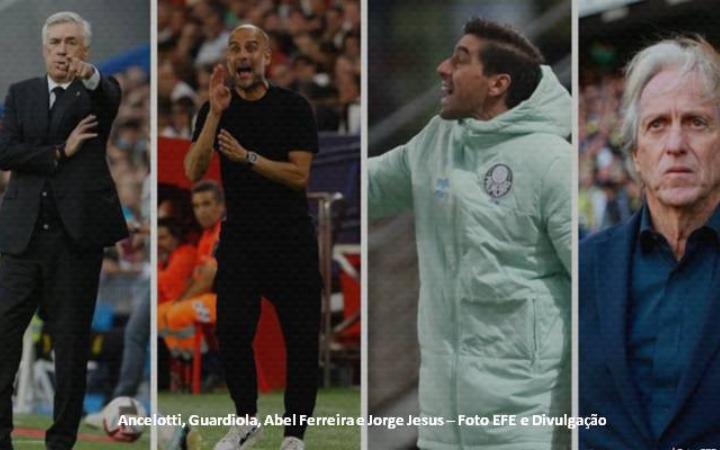  Ancelotti, Guardiola, Abel Ferreira e Jorge Jesus, são nomes muito ventilados na imprensa para ocupar o lugar de Tite (Foto/EFE/Divulgação)