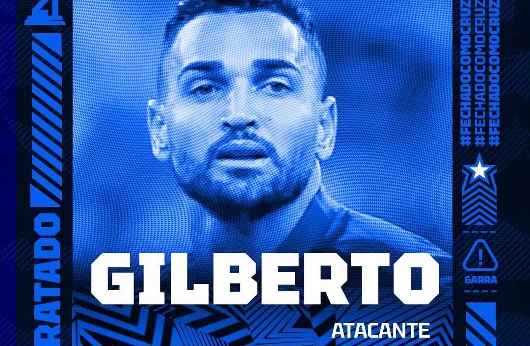 Gilberto é confirmado como reforço do Cruzeiro (Foto/Twitter @cruzeiro/Divulgação)