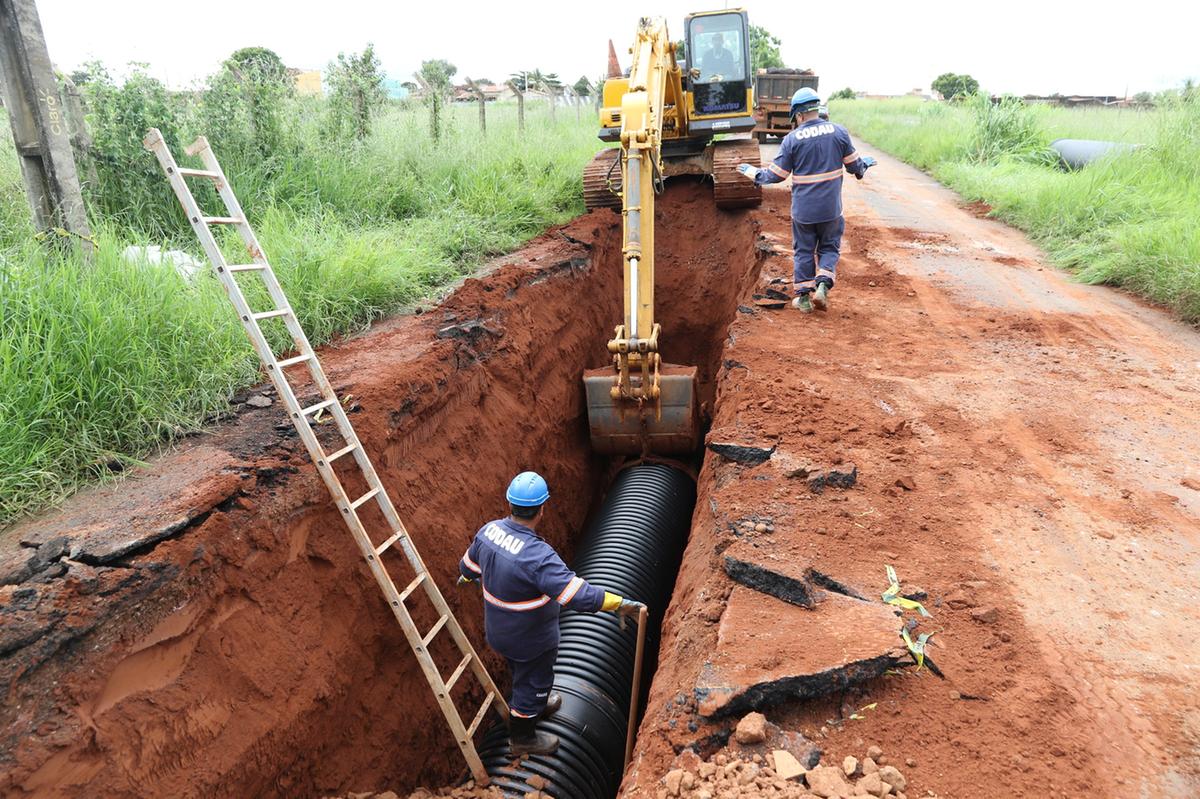 Obra de drenagem nos bairros Cidade Ozanan e Planalto (Rua Jovita Pinheiro) (Foto/Divulgação Codau)