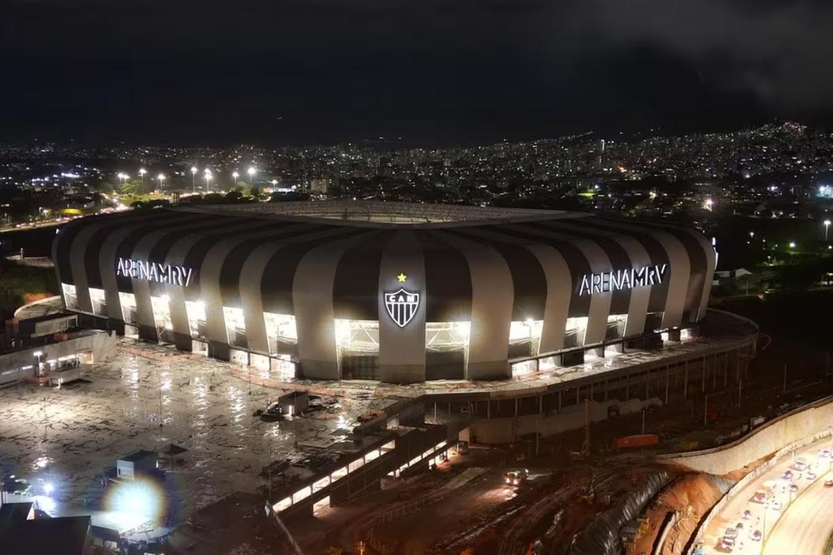 O primeiro jogo oficial do time masculino profissional do Atlético na Arena MRV só deve acontecer a partir de agosto (Foto/O Tempo)