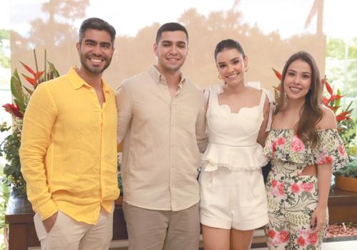 Henrique Coraspe e Marcela Farid com o casal Marcelo e Larissa (Fotos/Babi Magela)