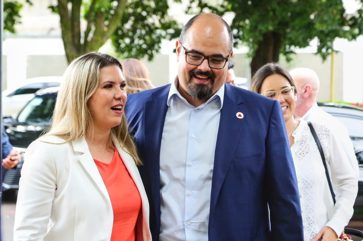 No primeiro dia de agenda em Uberaba, o vice-governador teve encontro com a prefeita Elisa Araújo e com a bancada evangélica (Foto/Divulgação)