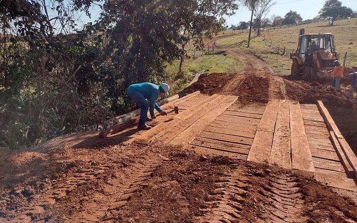 Recuperação de pontes e estradas rurais em Uberaba (Foto/Prefeitura)