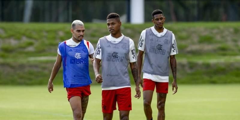 Matheuzinho e Matheus França devem ser titulares do Flamengo hoje contra o Resende (Marcelo Cortes/Flamengo)