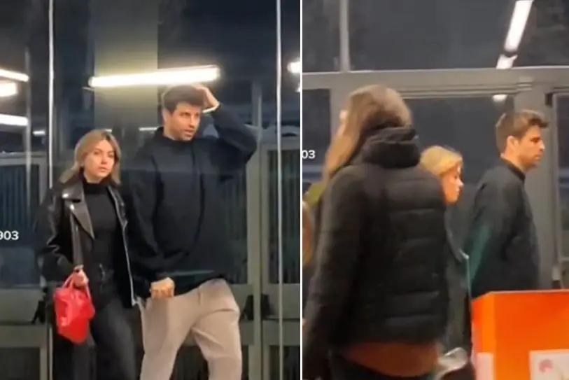 Gerard Piqué e sua namorada em vídeo depois de, supostamente, terem sido expulsos de restaurante em Los Angeles (Foto/Reprodução/Redes Sociais)