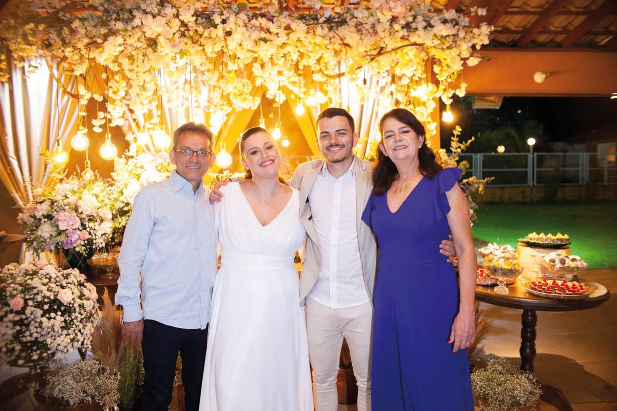 Batista e Valéria Sisconetto, Thaysa e Igor com a mãe dela, (Foto/Alex Pacheco)