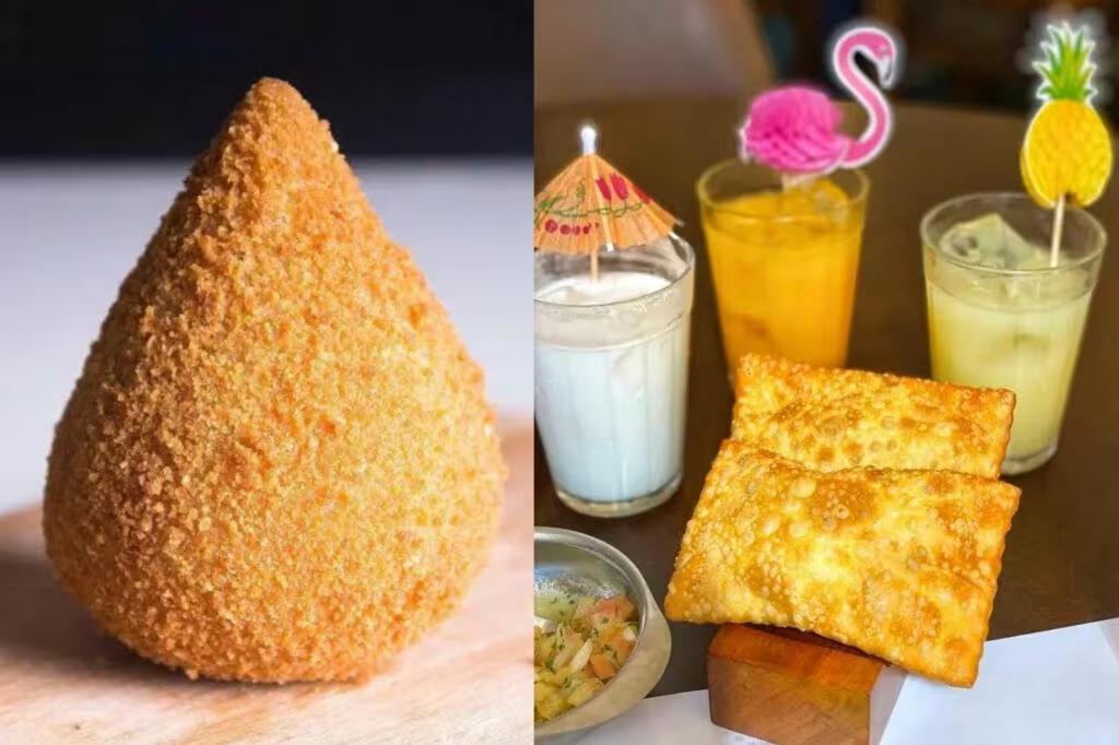 Coxinha e Pastel de feira (Foto/Montagem Pixabay e Taste Atlas/Tina Bini)
