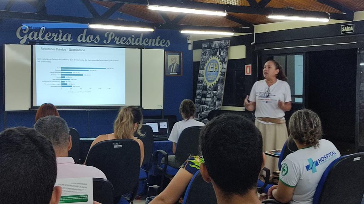 Secretária de Planejamento, Isabella Nascimento, durante apresentação dos primeiros resultados de consulta que está sendo realizada (Foto/Divulgação)