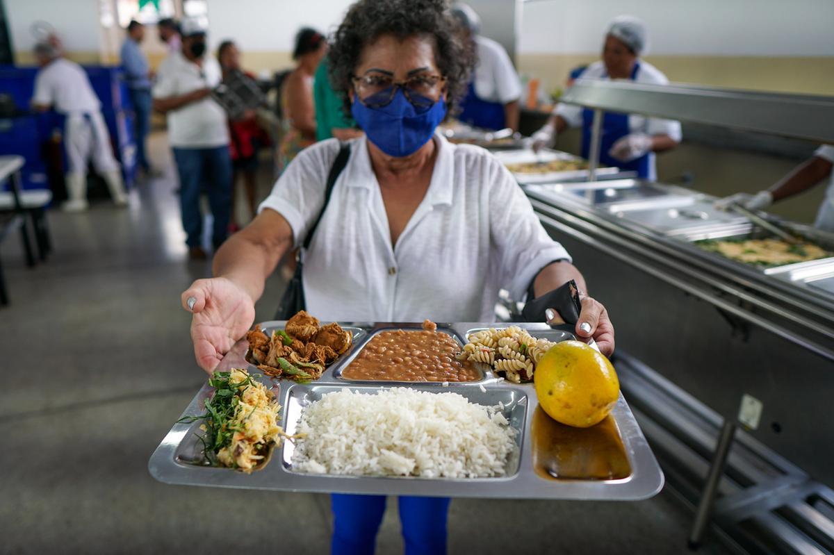 Prato servido no Restaurante Popular de Uberaba (Foto/Flickr/Prefeitura de Uberaba)