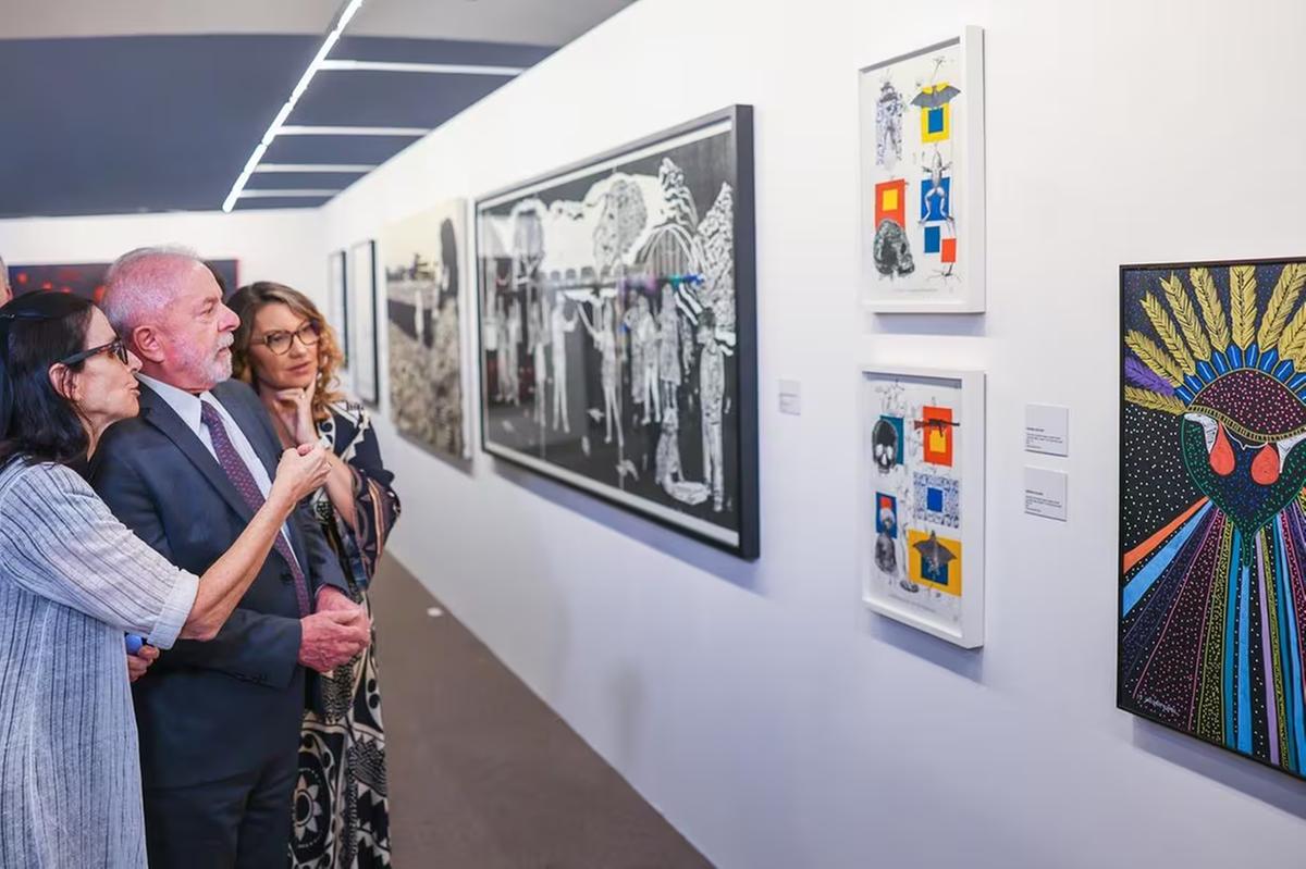 Presidente da República, Luiz Inácio Lula da Silva, durante visita à exposição Brasil Futuro, as Formas da Democracia (Foto/Ricardo Stuckert/PR)