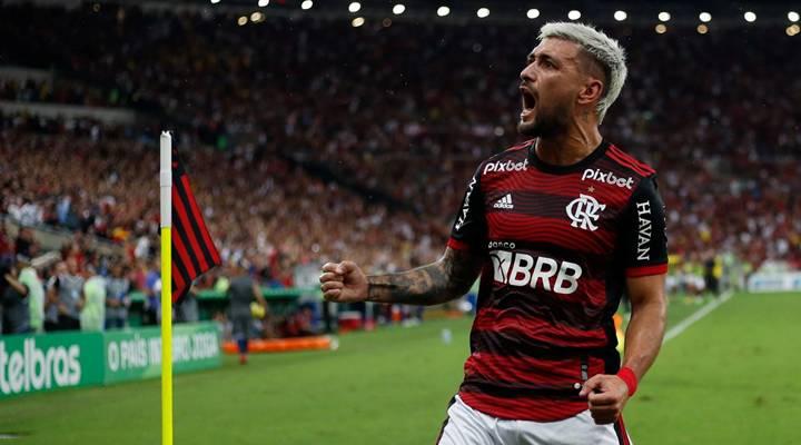 Arrascaeta se recupera de uma lesão muscular no adutor da coxa esquerda (Foto/Gilvan de Souza/Flamengo)