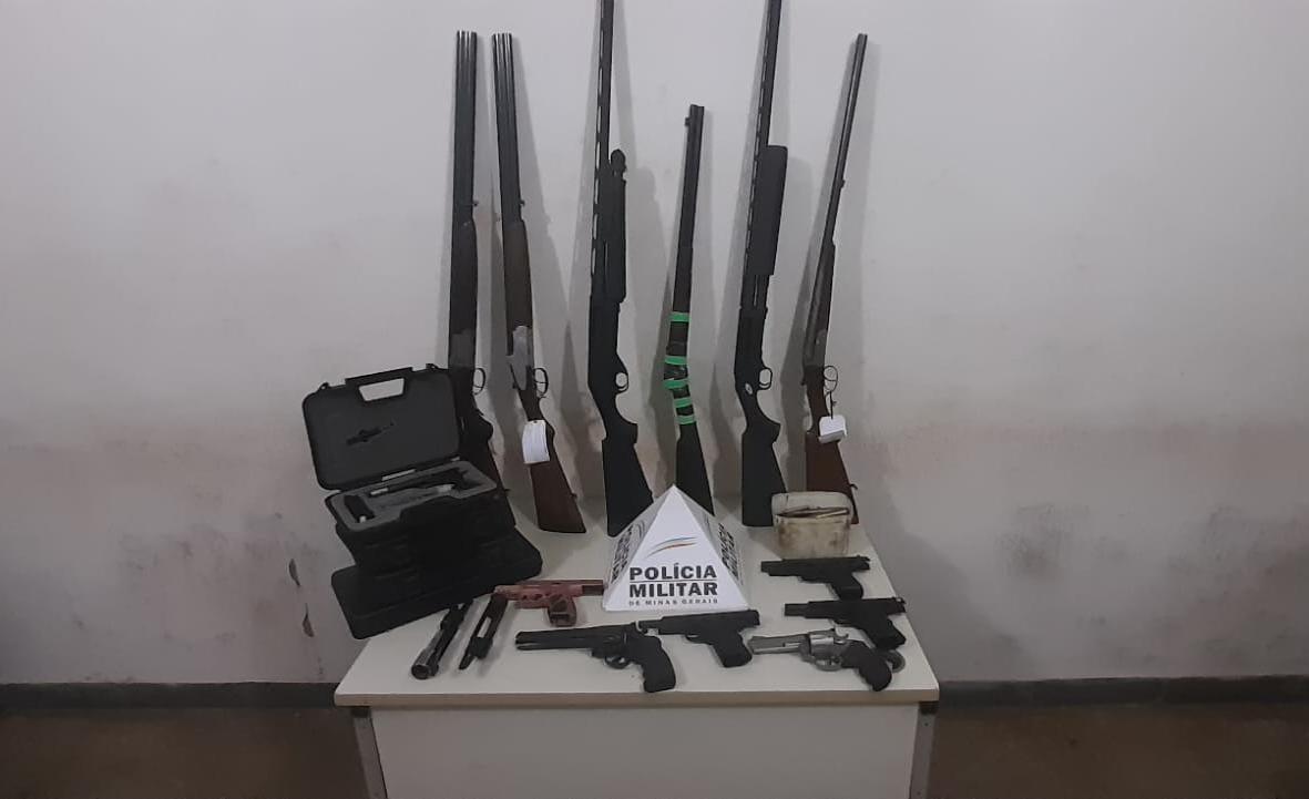Armas de fogo apreendidas (Foto/Divulgação)