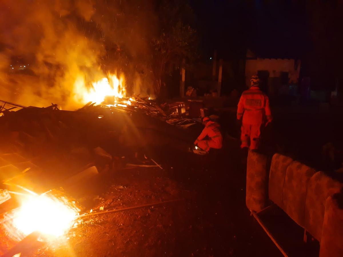 Incêndio em Ecoponto em Uberaba (Foto/Divulgação)