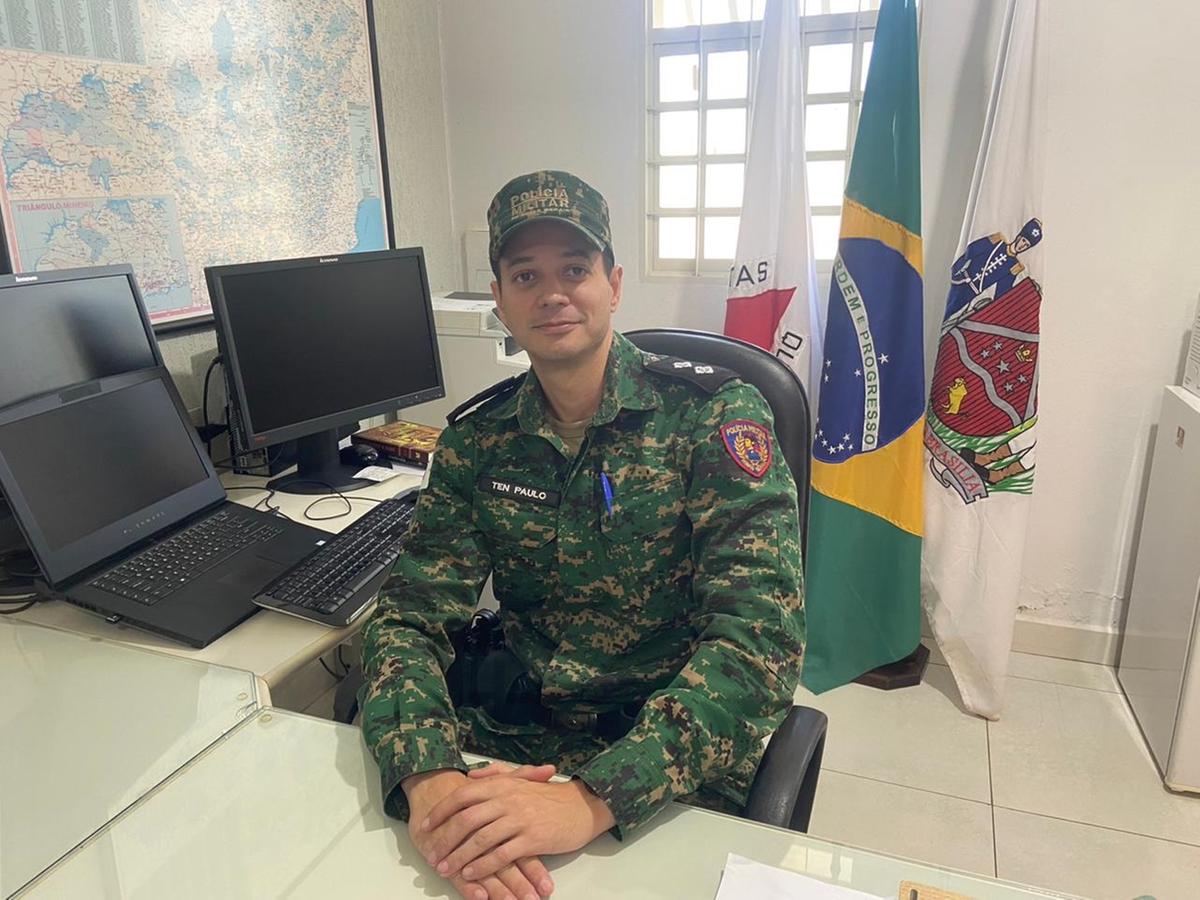 1º tenente Paulo Célio Gomes está à frente da Companhia de Polícia Militar de Meio Ambiente da região desde o dia 1º de abril  (Foto/Sérgio Teixeira/PMMG)