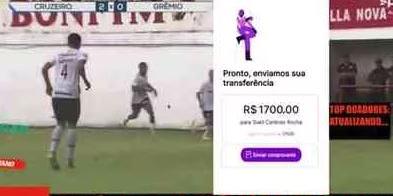 Criminosos aplicam novo golpe do Pix durante lives piratas de futebol no