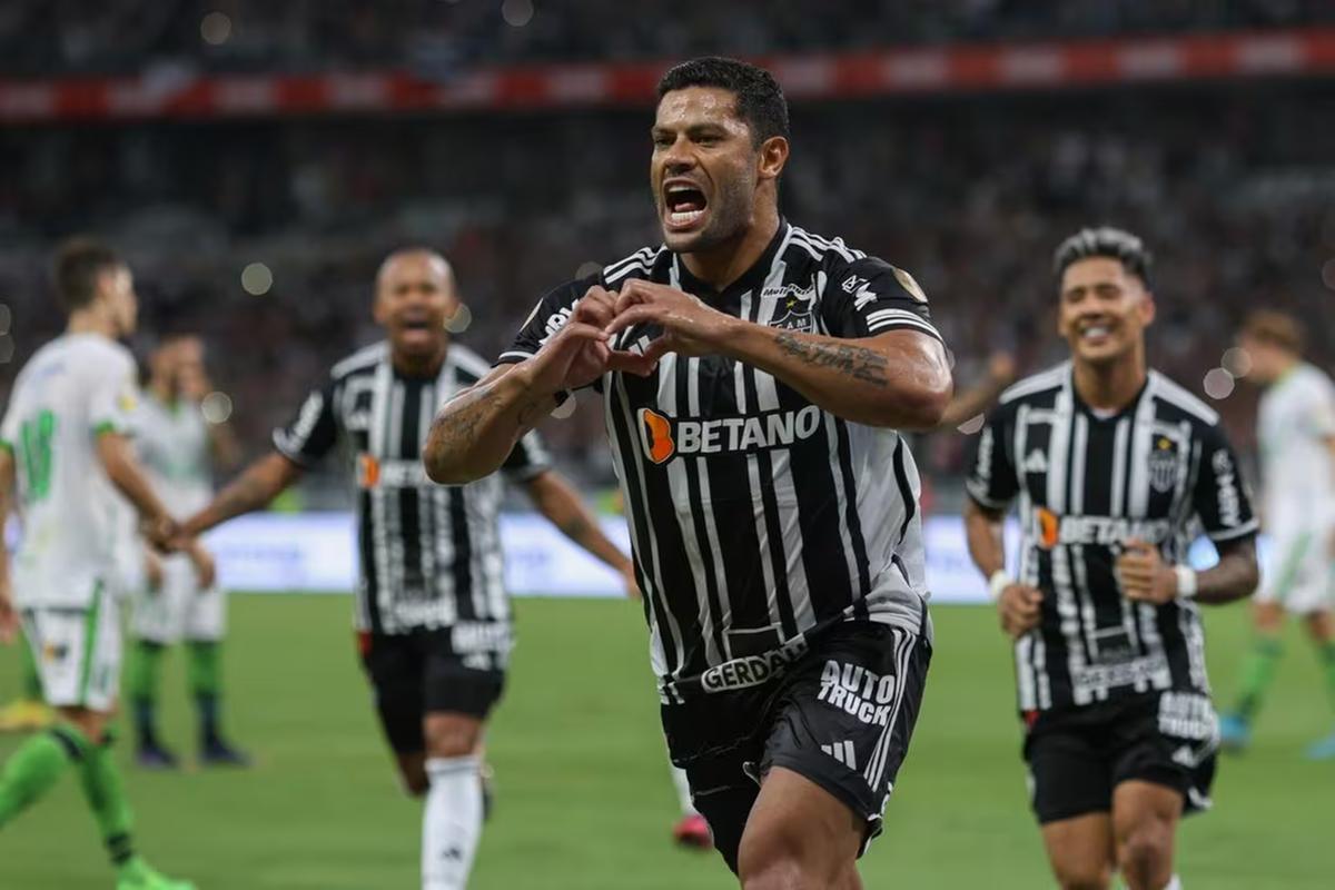 Hulk marcou duas vezes na vitória do Atlético sobre o América, neste domingo, e garantiu o título do Galo no Mineiro (Foto/Flávio Tavares/O Tempo)