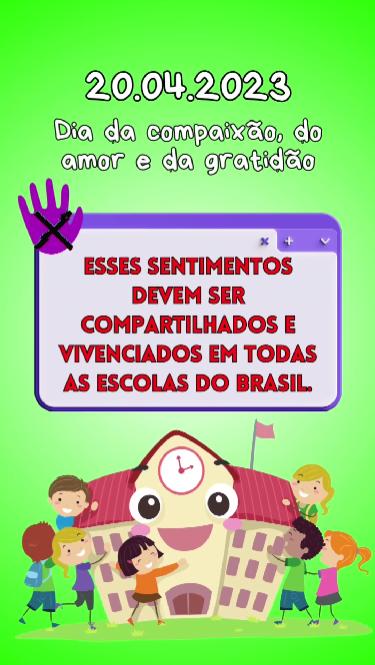 Escolas ao redor do Brasil, inclusive em Uberaba, promovem campanha em prol da paz (Foto/Reprodução)