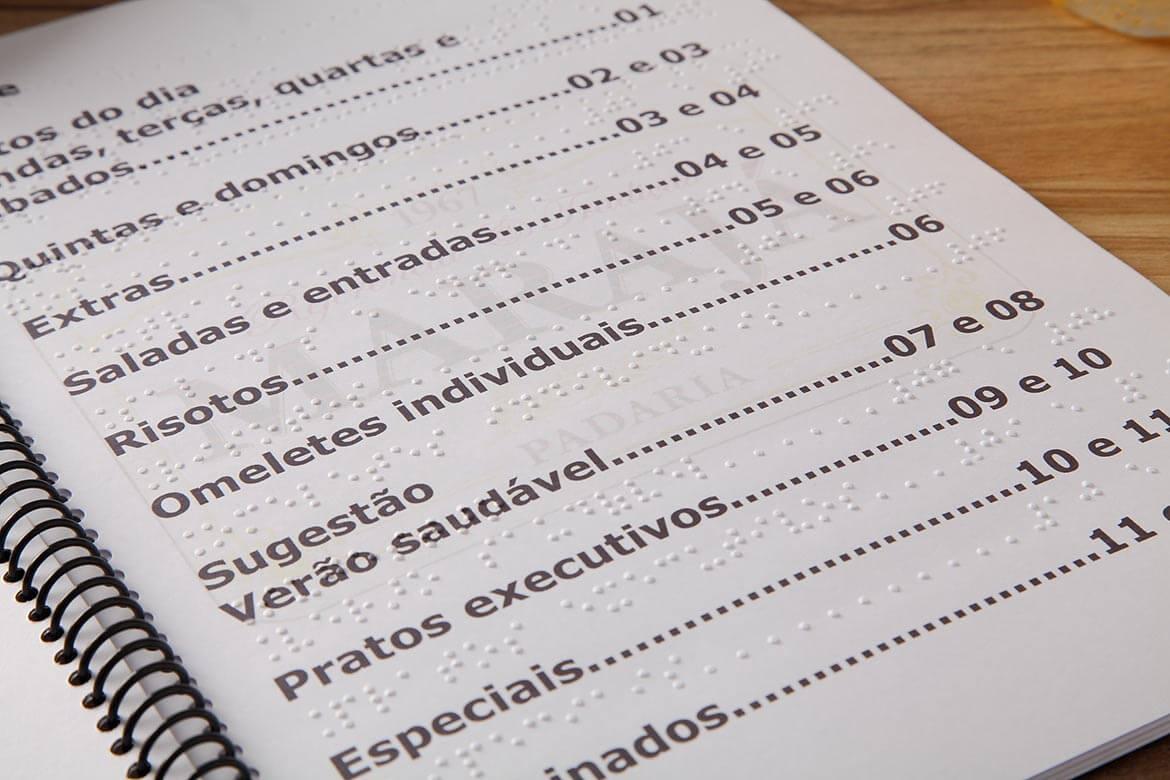 Instituída há mais de 20 anos, a legislação que obriga a oferta de cardápio em braille na cidade até agora não é cumprida (Foto/Divulgação)