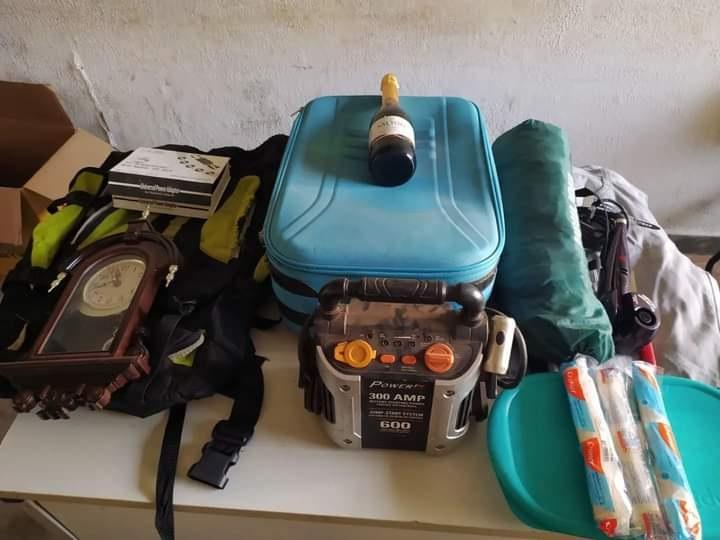 Objetos furtados na casa do Cássio Resende e que foram recuperados pela Polícia Militar durante diligência (Foto/Divulgação)