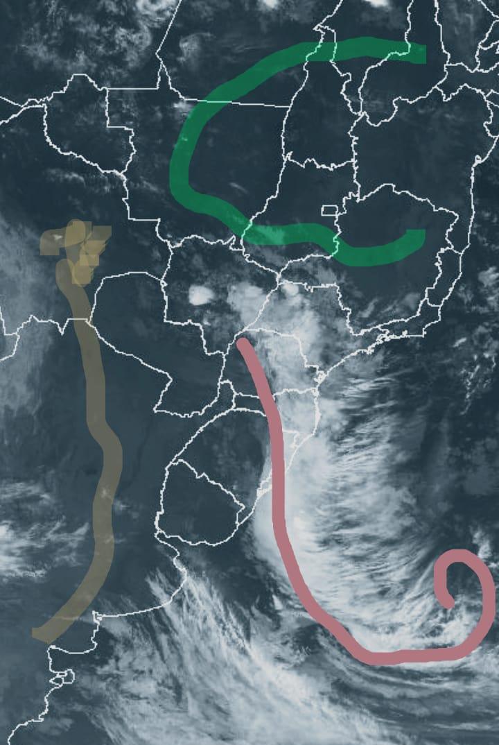 Sistema climatológico que pode afetar Uberaba (Foto/Divulgação/Wanda Prata)