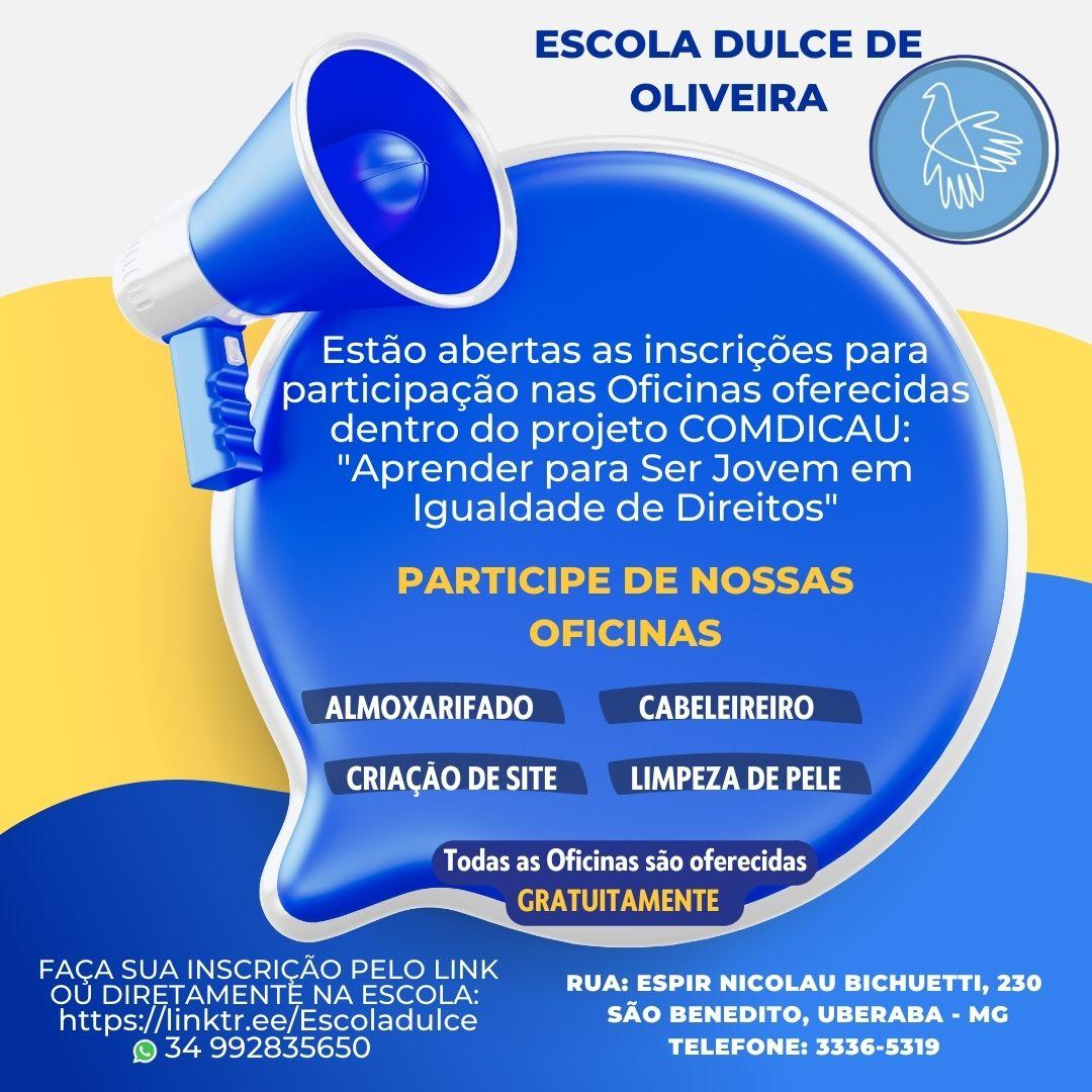 Flyer com informações das oficinas (Foto/Divulgação)