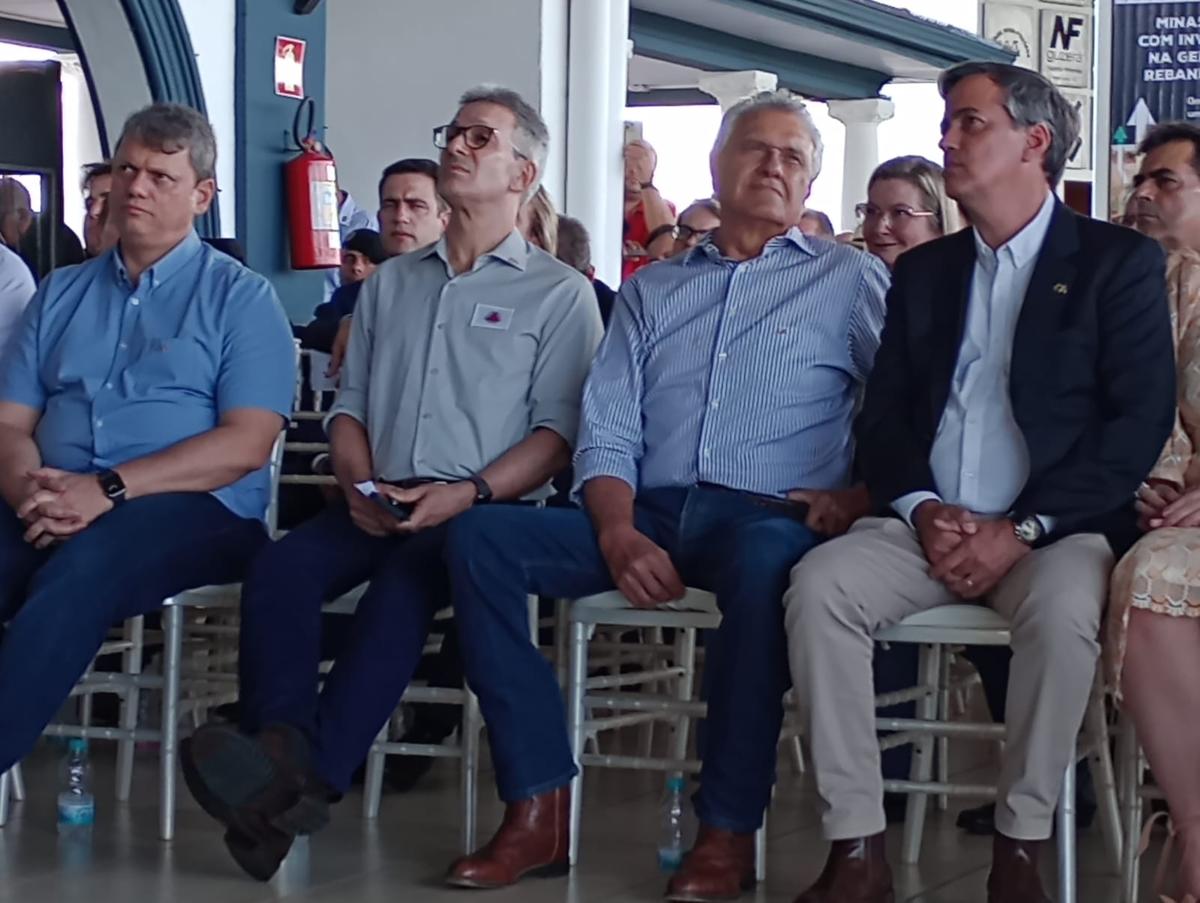 Gabriel Garcia Cid (à dir.) esteve com o governador de Goiás Ronaldo Caiado, governador de Minas Gerais Romeu Zema e o governador de São Paulo, Tarcísio de Freitas (Foto/Jairo Chagas)