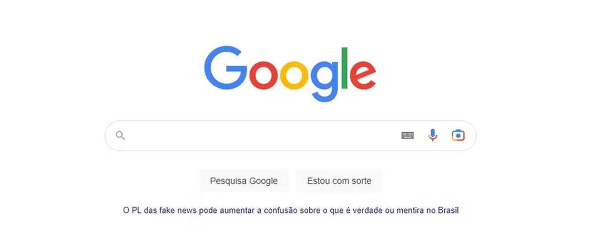 O Google passou a exibir nesta segunda-feira (1º) conteúdo contrário ao PL das Fake News (Foto/Reprodução Google)