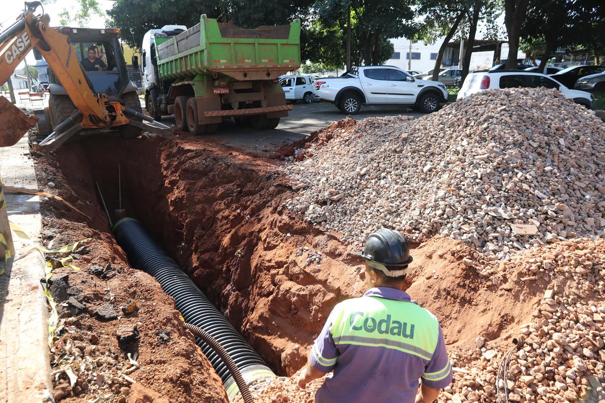 Codau realiza obra (Foto/Divulgação Codau)