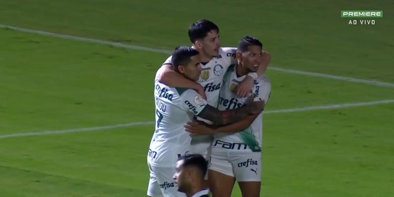 O Palmeiras dominou o jogo desde o início e não teve dificuldades em golear o Goiás (Foto/SporTV)