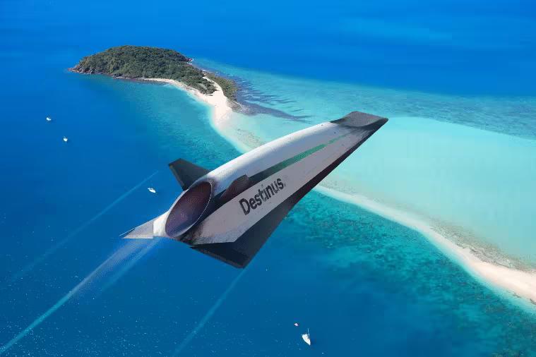 Modelo ilustrativo da aeronave hipersônica em desenvolvimento pela startup Suíça (Foto/Divulgação / Destinus)