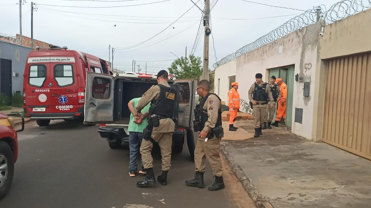 Autor do feminicídio foi preso pela Polícia Militar, em Uberaba (Foto/Divulgação PMMG)