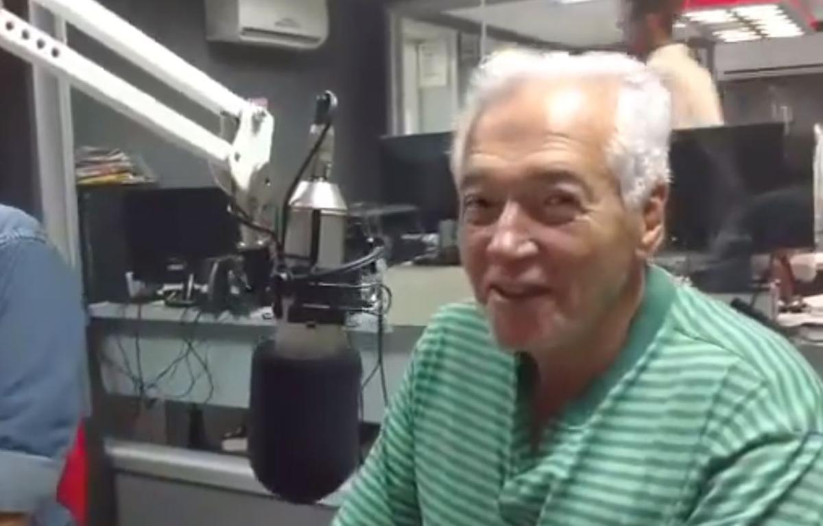 Djalma Tiveron aos microfones da Rádio JM (Foto/Reprodução)