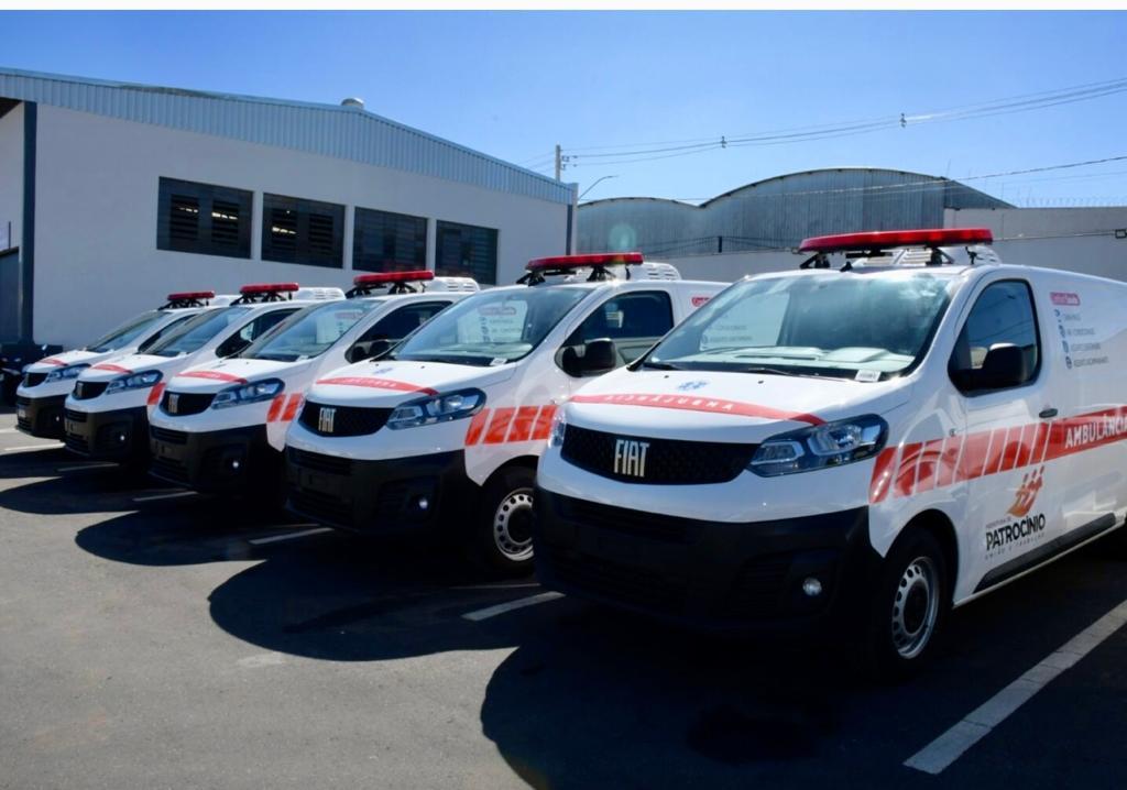 Ambulâncias recebidas pelo município de Patrocínio (Foto/Divulgação)