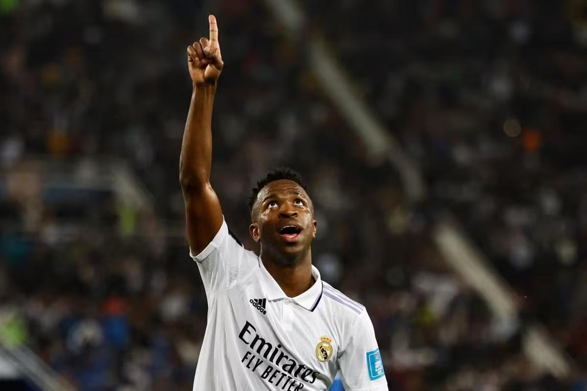 Vinicius Junior é atacante do Real Madrid (Foto/Khaled DESOUKI/AFP)