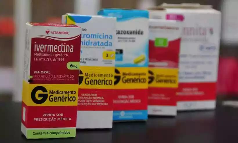 Alguns medicamentos indicados por profissionais de saúde como tratamento precoce contra a Covid-19 (Foto/Gladyston Rodrigues/EM/D.A Press)