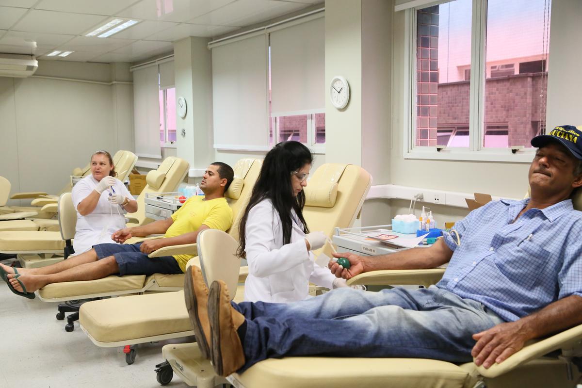 Doação de sangue no hemocentro de Uberaba (Foto/Jairo Chagas/Jornal da Manhã)