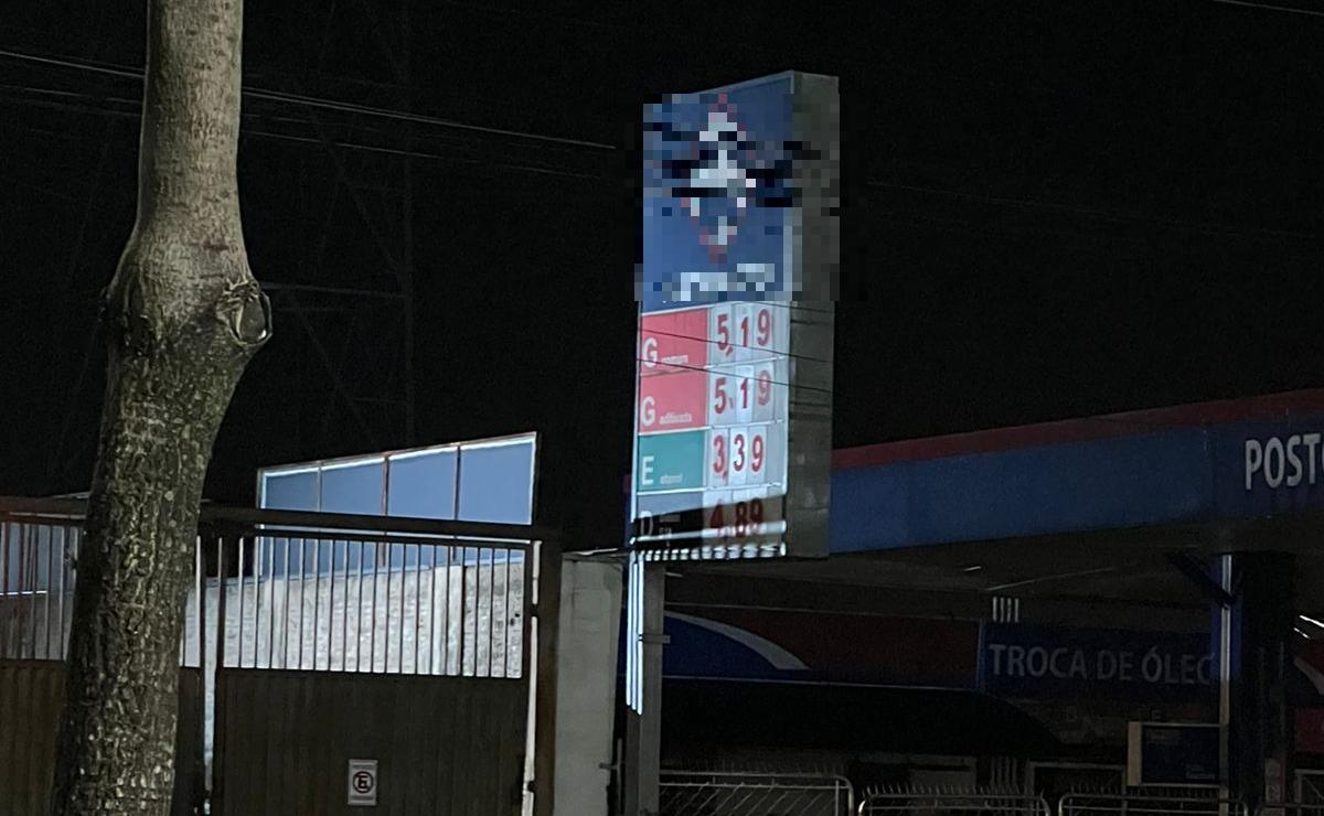 Litro da gasolina está na casa dos R$ 5,20 nesta sexta-feira, em Uberaba (Foto/Leitor JM)