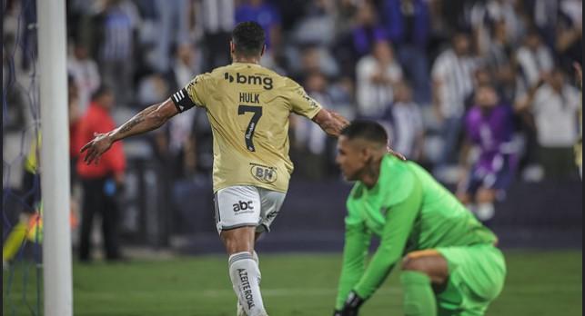 Após início conturbado, o Galo encaminhou sua classificação com gol de Hulk para as oitavas da Copa Libertadores (Foto/Pedro Souza – Atlético)