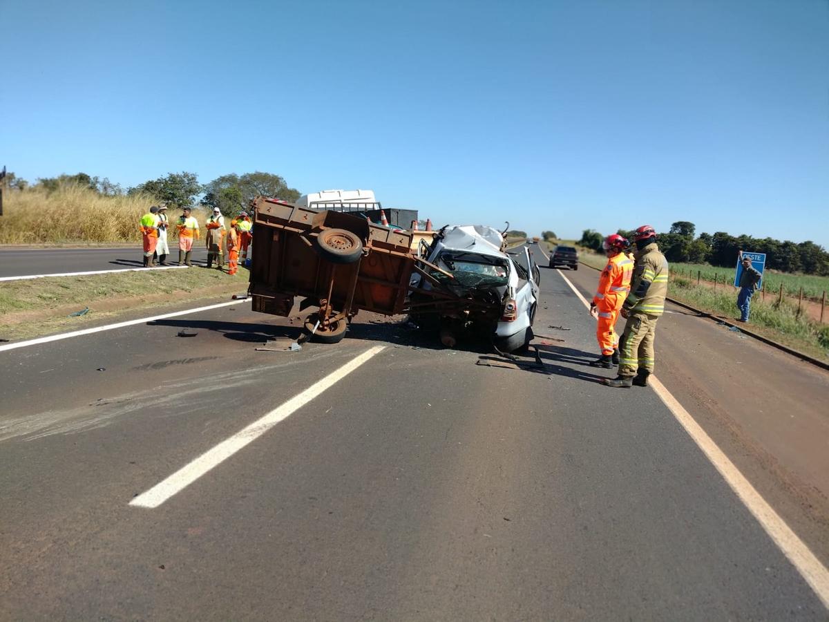 A Parati conduzida pelo empresário teria batido na traseira do caminhão sem ter tido o freio acionado (Foto/Divulgação)