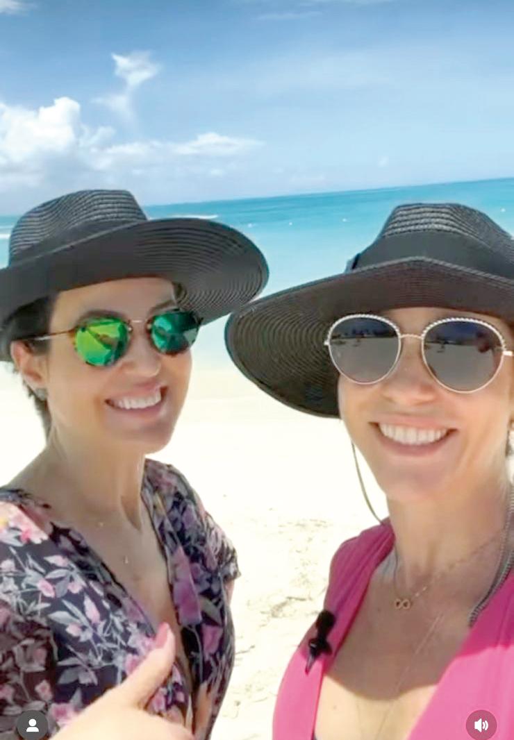 Florença Barsam e Cris Soffiatti, amigas de longa data, foram fazer um passeio especial e conhecer e aproveitar as belezas do Club Med de Turks e Caicos, no sudeste das Bahamas onde o visual é maravilhoso e perfeito para quem os gosta de esportes náuticos (Foto/Arquivo Pessoal)